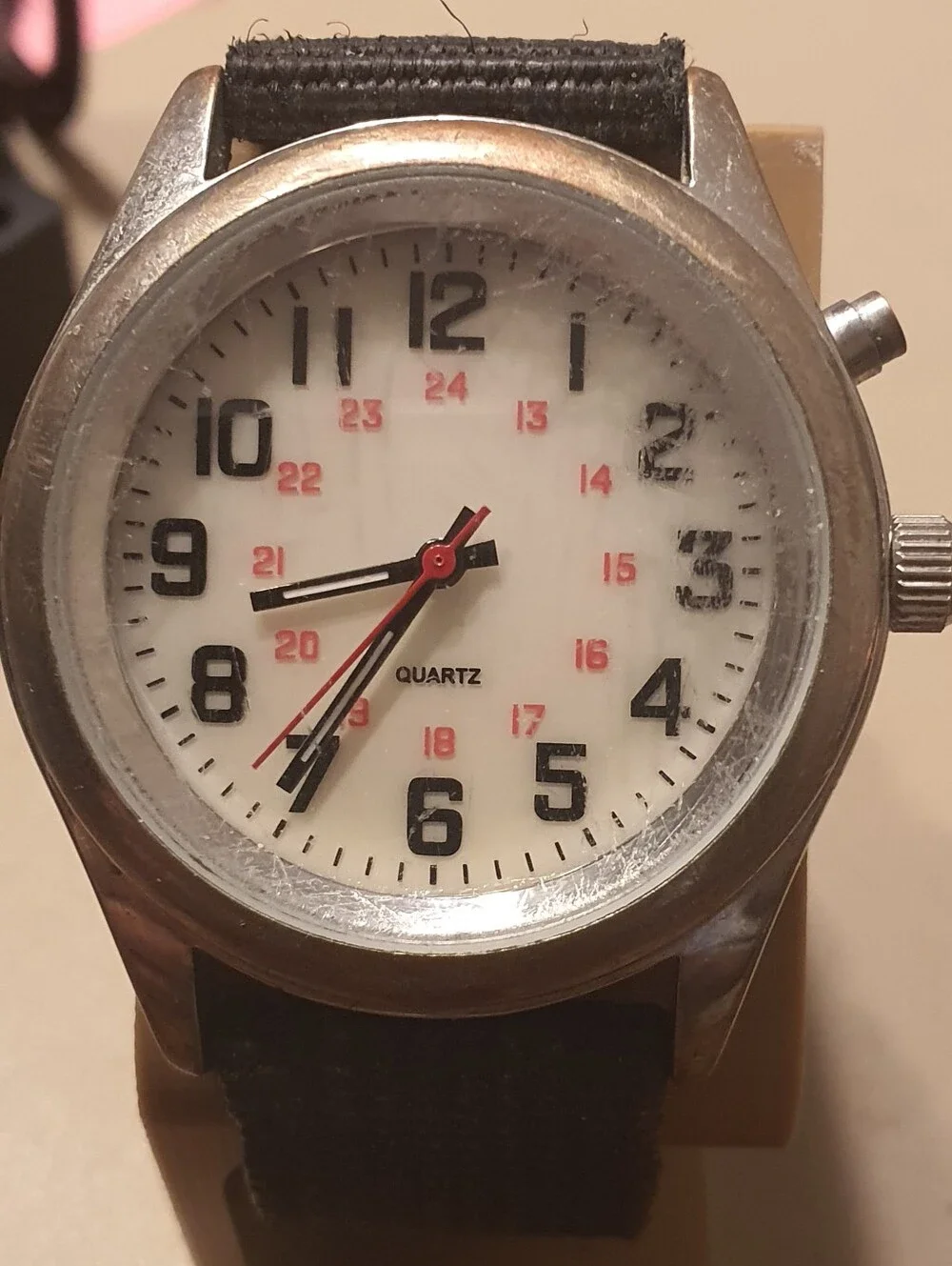10/$20 GENWM1252M Silver/White Nylon Men's Field Watch w/Backlight